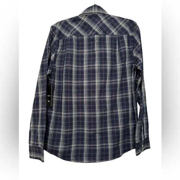 RVCA Neps Plaid Long Sleeve Shirt size S - Picture 5 of 10